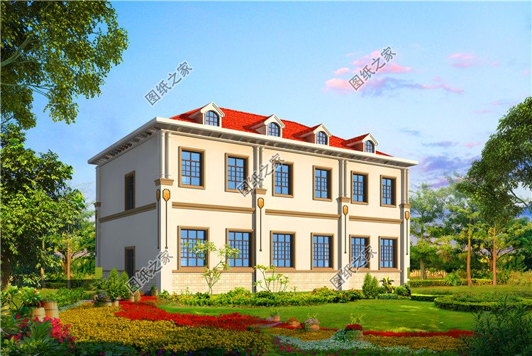 二層豪華別墅，農(nóng)村200平米自建房圖，宅基地大的不這樣建就可惜了