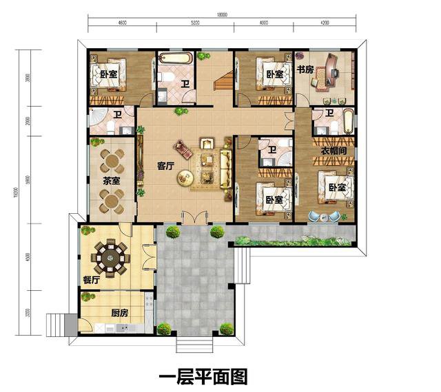 農(nóng)村"七"字形一層自建房效果圖，為農(nóng)村房基地設(shè)計(jì)，快看看吧