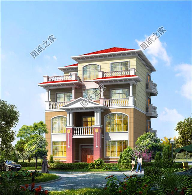 新款四層自建房外觀圖，不僅外觀好看，室內(nèi)布局更是沒話說