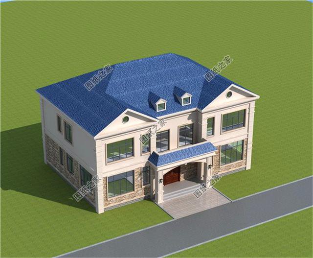 經典農村兄弟雙拼二層別墅設計圖，漂亮大方，快叫上自家兄弟一起蓋吧！