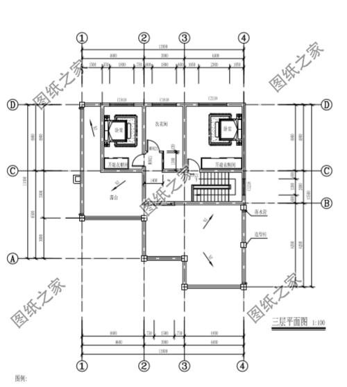 南方三層平頂樓房圖，現(xiàn)代流行款式，一座房子住三代