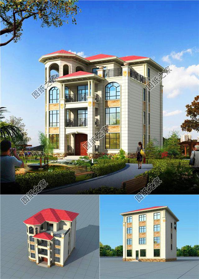 看到這三款三間三層半別墅式樣圖，家里人見了都心動，而我是激動！