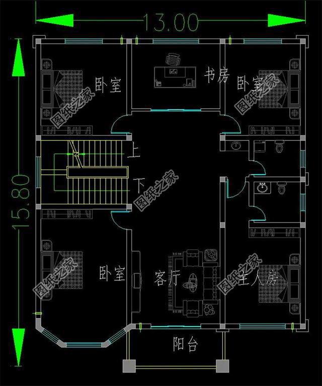 看到這三款三間三層半別墅式樣圖，家里人見了都心動，而我是激動！