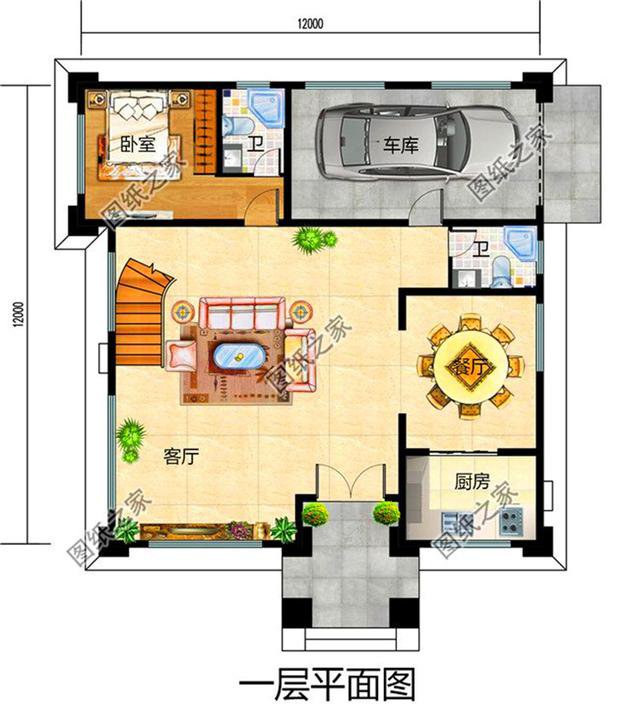 看到這三款三間三層半別墅式樣圖，家里人見了都心動，而我是激動！