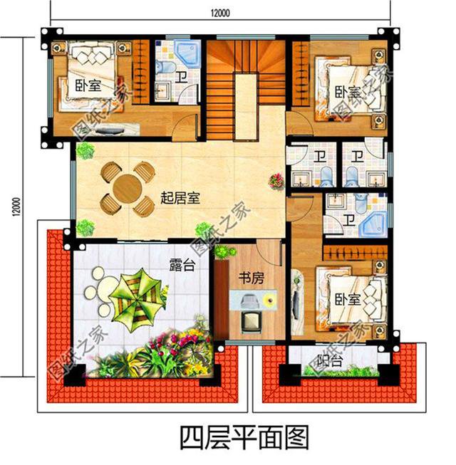 看到這三款三間三層半別墅式樣圖，家里人見了都心動，而我是激動！