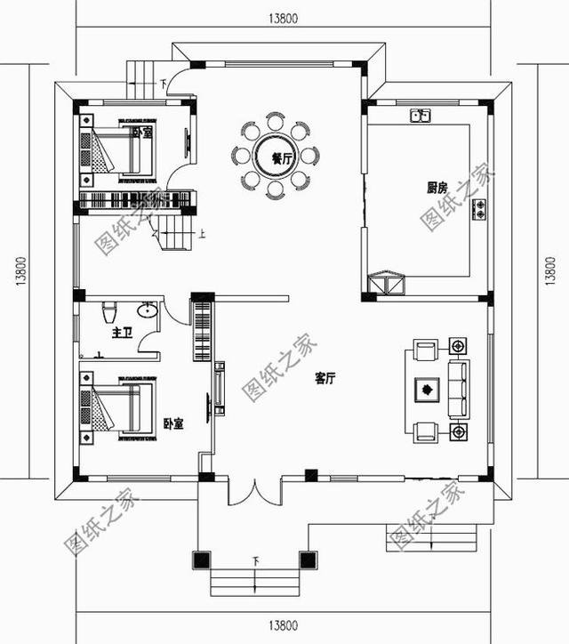  二層小樓建筑設計圖，精致漂亮，是農(nóng)村建房的必備