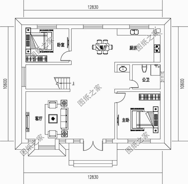  二層小樓建筑設計圖，精致漂亮，是農(nóng)村建房的必備