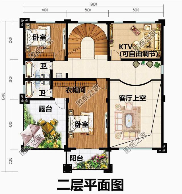 二層半帶露臺自建房圖片，種花養(yǎng)魚，燒烤賞月，好不愜意！