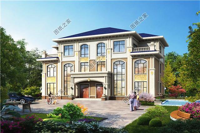 3款雙拼別墅外觀圖片，家里有兄弟的，就該這樣建