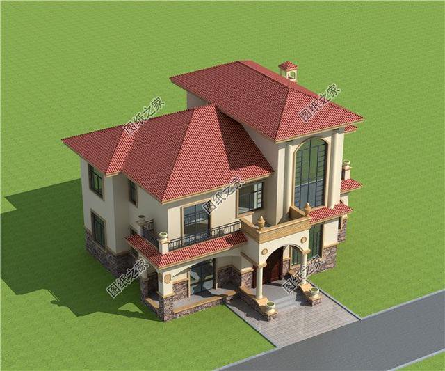 復(fù)式二層洋房設(shè)計(jì)圖，洋氣實(shí)用，孩子都樂(lè)意回來(lái)住了