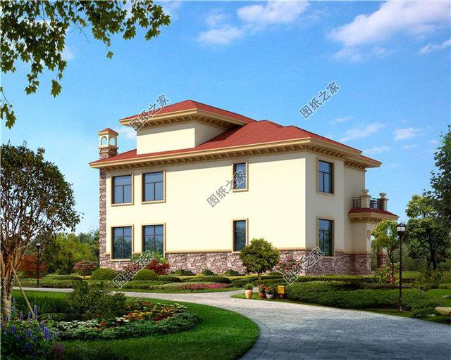 復(fù)式二層洋房設(shè)計(jì)圖，洋氣實(shí)用，孩子都樂(lè)意回來(lái)住了