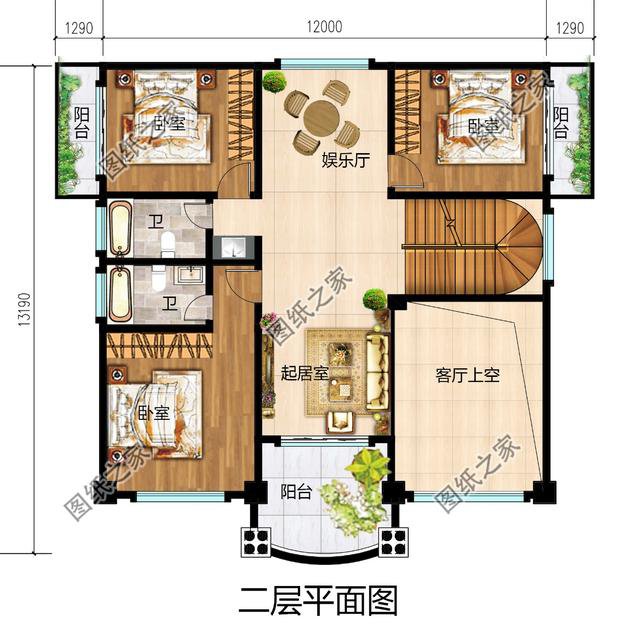 農(nóng)村自建四層漂亮樓房圖，外觀氣派，選一套回家建造吧！