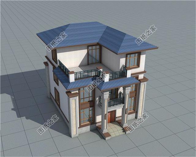 10x11米三層農(nóng)村建房圖，布局方正外觀大氣，最適合農(nóng)村生活的戶型