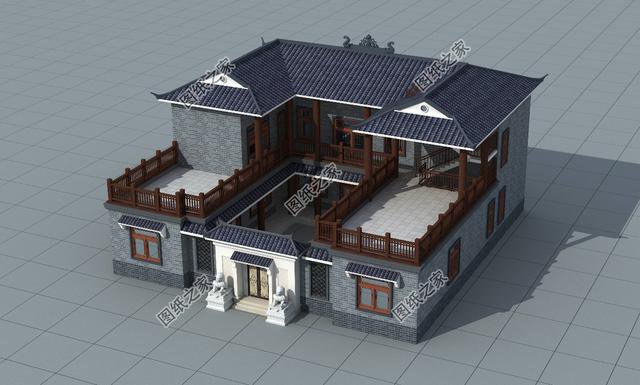 二層四合院設(shè)計圖，傳統(tǒng)元素的極致運用，體會中國建筑的美