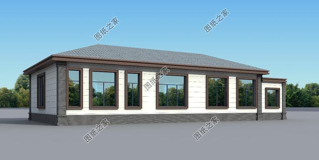 平房帶車庫(kù)效果圖，一層自建房也能這樣洋氣