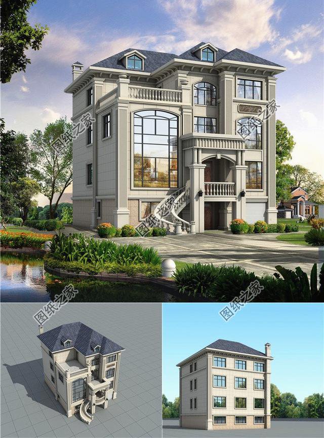 農(nóng)村四層自建房效果圖，蓋起來毫不遜色，高端大氣上檔次