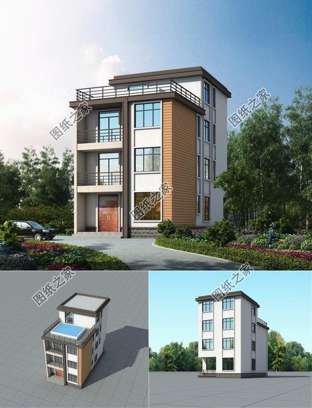 農(nóng)村四層自建房效果圖，蓋起來毫不遜色，高端大氣上檔次