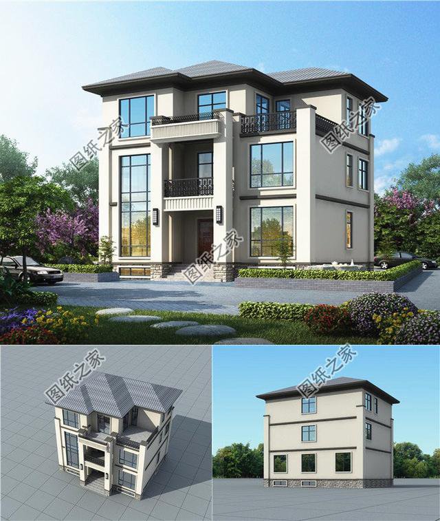 農(nóng)村三層帶地下室戶型圖，有全套圖紙，簡直秒殺村長家