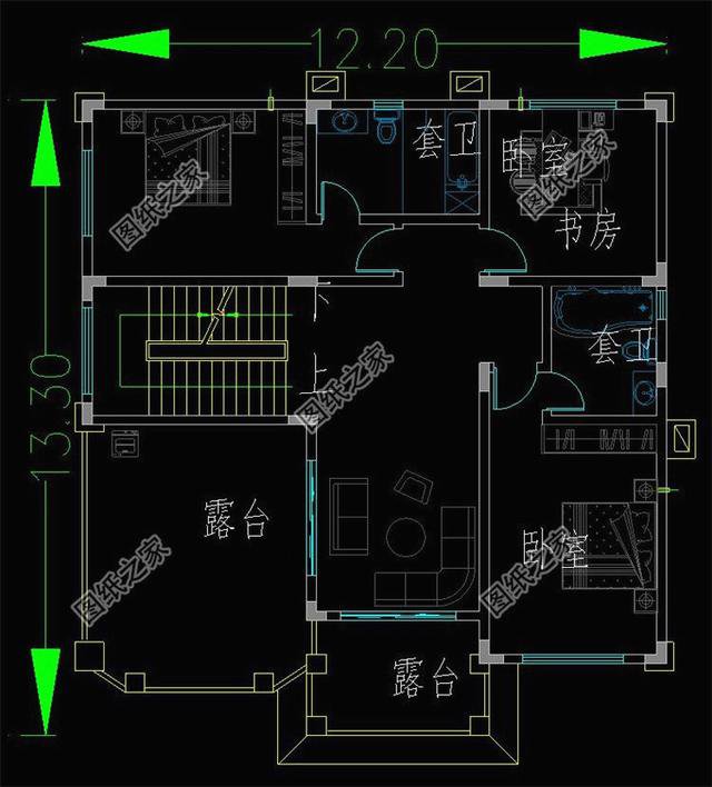 農(nóng)村三層帶地下室戶型圖，有全套圖紙，簡直秒殺村長家