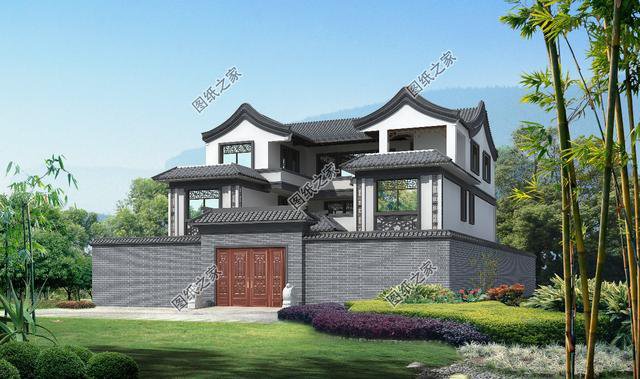 農(nóng)村別墅四合院復(fù)式戶型，也就只有四合院，才是農(nóng)村該建的房子