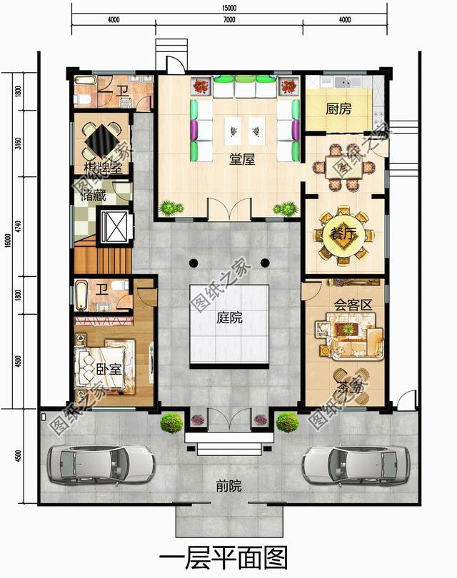 農(nóng)村別墅四合院復(fù)式戶型，也就只有四合院，才是農(nóng)村該建的房子