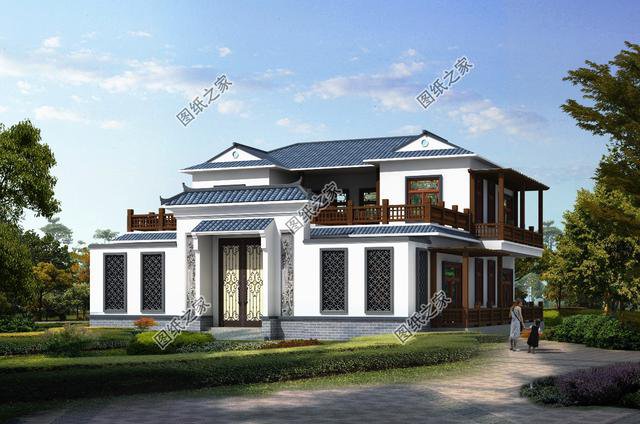 農(nóng)村別墅四合院復(fù)式戶型，也就只有四合院，才是農(nóng)村該建的房子