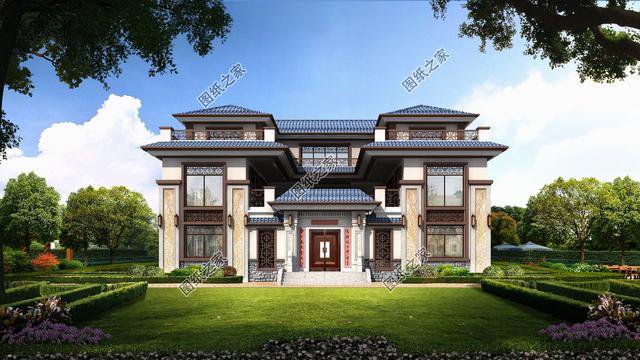 農(nóng)村別墅四合院復(fù)式戶型，也就只有四合院，才是農(nóng)村該建的房子