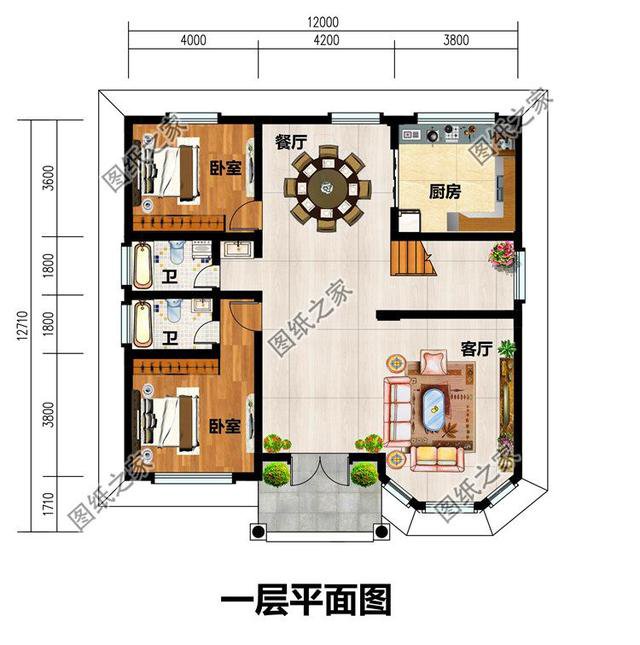 三款開間12米別墅設計圖，非常適合農村自建，就不信沒有你中意的