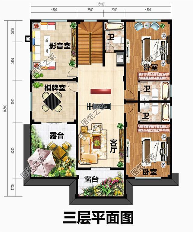 獨(dú)棟三層別墅設(shè)計(jì)圖，建成太氣派，讓鄰居羨慕去吧