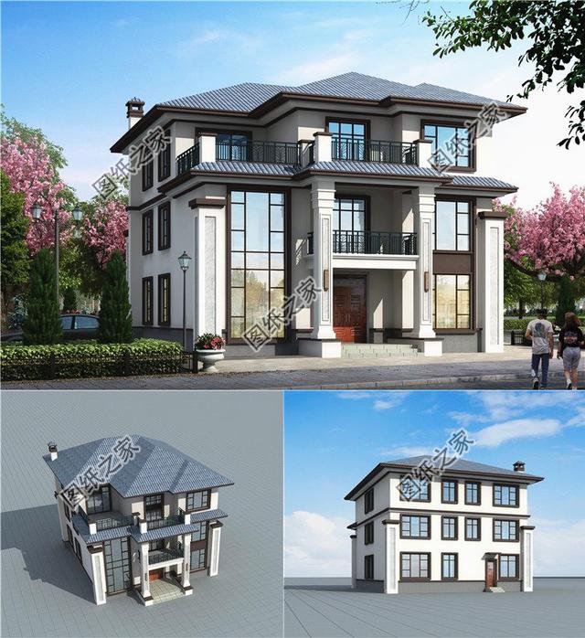 獨(dú)棟三層別墅設(shè)計(jì)圖，建成太氣派，讓鄰居羨慕去吧