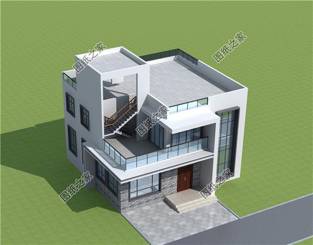 簡潔大方二層平頂，施工簡單，打造工藝氣息