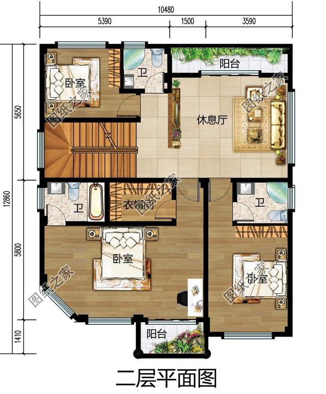 120平普通農(nóng)村建房設計圖，造型完美，農(nóng)村建房最明確的選擇