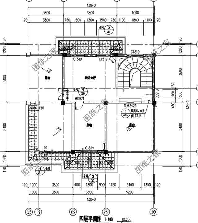 三款4層帶旋轉(zhuǎn)樓梯別墅設(shè)計(jì)圖，設(shè)計(jì)大氣又驚艷，這樣的別墅你值得擁有！