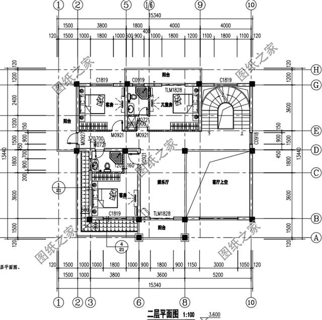 三款4層帶旋轉(zhuǎn)樓梯別墅設(shè)計(jì)圖，設(shè)計(jì)大氣又驚艷，這樣的別墅你值得擁有！