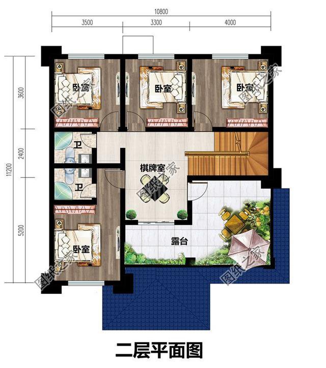 二層120平復(fù)式樓房圖，氣派經(jīng)典設(shè)計，內(nèi)部空間感爆棚