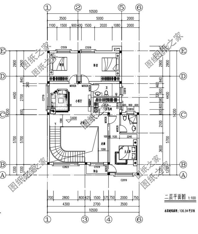 二層120平復(fù)式樓房圖，氣派經(jīng)典設(shè)計，內(nèi)部空間感爆棚