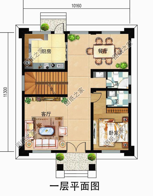 120平方房子設(shè)計(jì)圖，看似簡(jiǎn)單的空間，能活出舒適的模樣