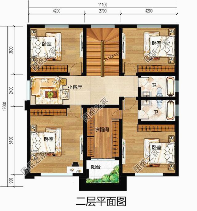 農(nóng)村三開(kāi)間樓房戶型圖，三代人居住沒(méi)問(wèn)題，處處有他的魅力所在