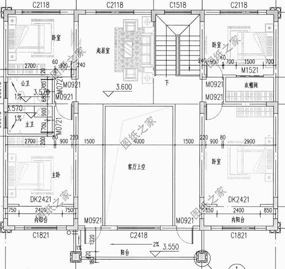 農(nóng)村四開間樓房戶型圖，獨特的空間配置合理更舒適