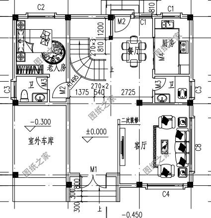 徽派建筑三層別墅設(shè)計圖，讓農(nóng)村房屋變的不在普通