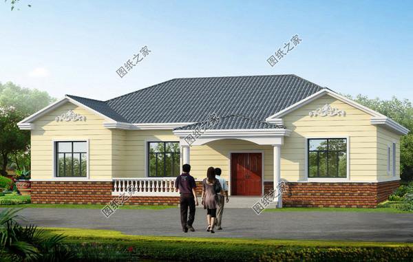 四套農(nóng)村自建一層平房設計圖，戶型周正，讓人建了還想建