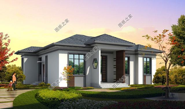 四套農(nóng)村自建一層平房設計圖，戶型周正，讓人建了還想建