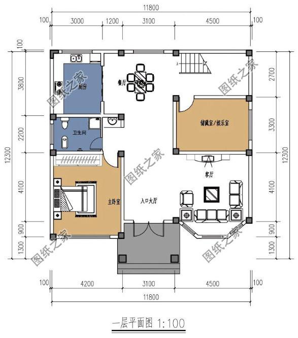 農(nóng)村二層自建房設(shè)計(jì)圖紙，大戶型，家里人口多的可以這樣建