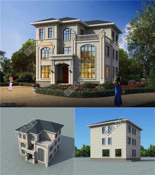 農(nóng)村簡單實用三層復(fù)式樓圖，第二款真大氣，適合大眾的好戶型