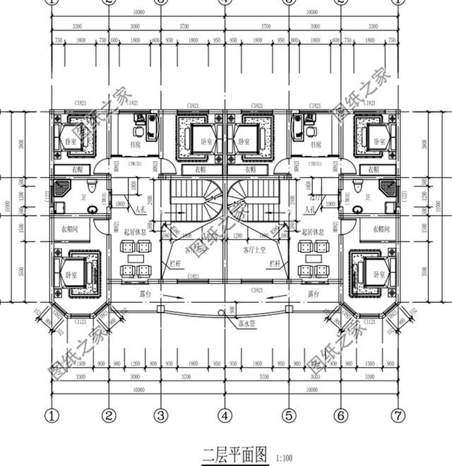 二層雙拼別墅設(shè)計(jì)圖，兩兄弟蓋更劃算，收藏給你的兄弟看看