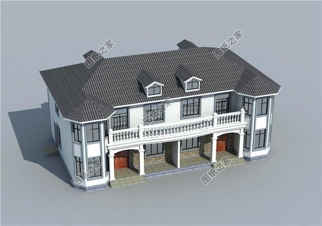 二層雙拼別墅設(shè)計(jì)圖，兩兄弟蓋更劃算，收藏給你的兄弟看看