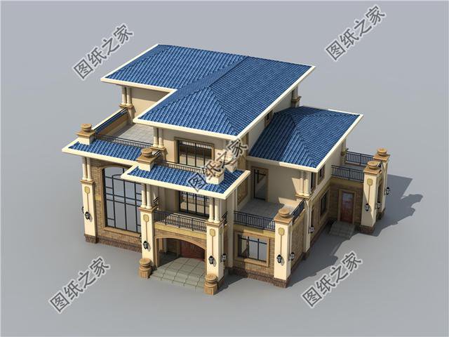 帶土灶農(nóng)村三層自建房效果圖,做飯都是兒時(shí)的味道