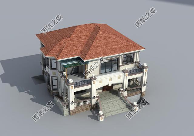 農(nóng)村自建兩層樓房設(shè)計圖，外觀大氣款，看著就有面兒