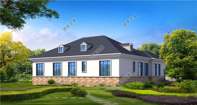 農(nóng)村自建房一層效果圖，其中第四款是＂七＂字型戶型圖，蓋好驚艷全村