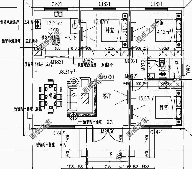 五款經(jīng)典農(nóng)村一層一樓建房設(shè)計(jì)圖，蓋好比別墅都美